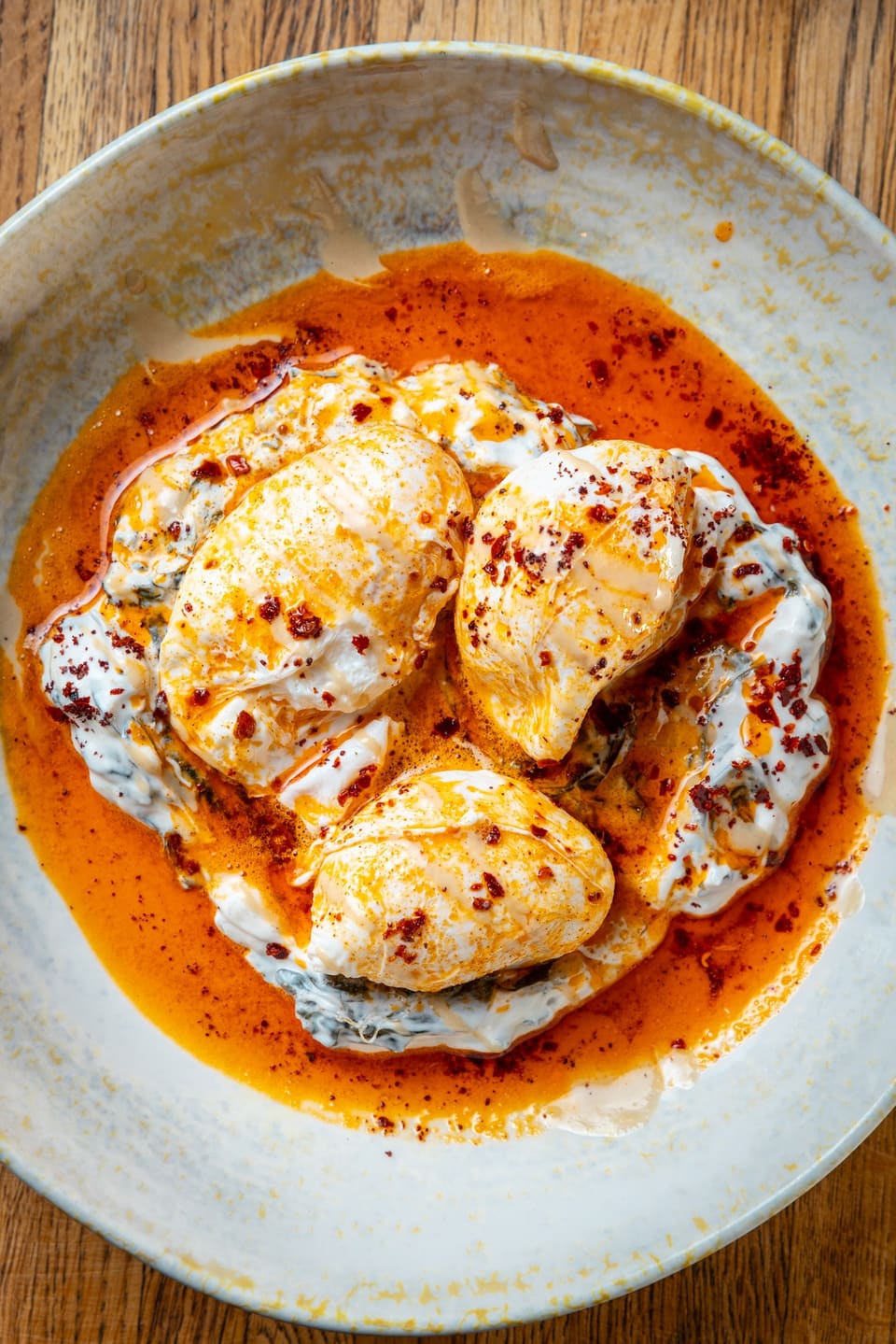 Turkish eggs with chilli butter and garlic yoghurt